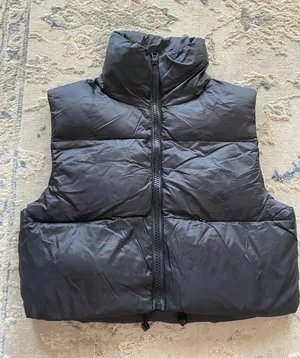 Amazon Black Cropped Puffer Vest thumbnail 1