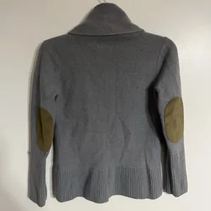 Cabelas 100% Lambs Wool Leather Elbow Patch Cardigan Size‎ Small Gray Shawl Neck thumbnail 15