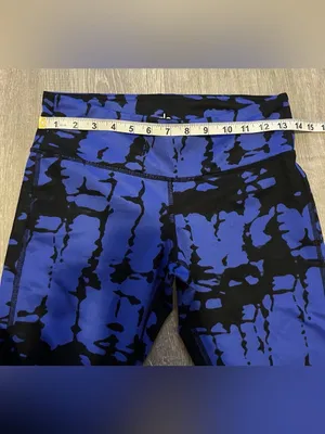 Alo Goddess Leggings Ribbed Blue Black Yoga Womens S Activewear Athletic thumbnail 2
