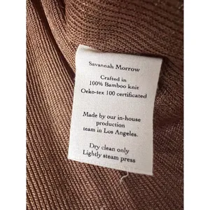 NWT Savannah Morrow Birdie Top in Cocoa Brown Cropped Long Sleeve Size Small thumbnail 7