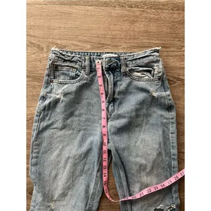 And Now This Distressed Mom Straight Leg Jeans Womens 24 Light Acid Wash Ripped thumbnail 11