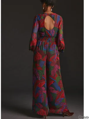 Anthropologie Farm Rio Printed Jumpsuit Small thumbnail 3