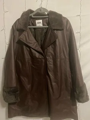 Missguided Chocolate Faux Leather Jacket Brown Size XL thumbnail 1