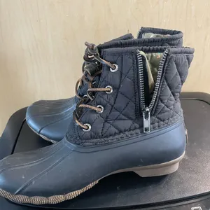Women's Sperry Top Sider Saltwater Duck Boots Size 6 STS94063 blue Quilted thumbnail 7