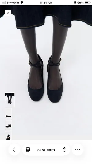 Zara Tied Fabric Ballet Flats thumbnail 2