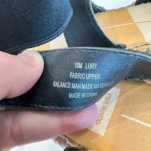 Dolce‎ Vita Lury Espadrille Wedge Sandal Black Beachy Boho Casual Size 10 thumbnail 3