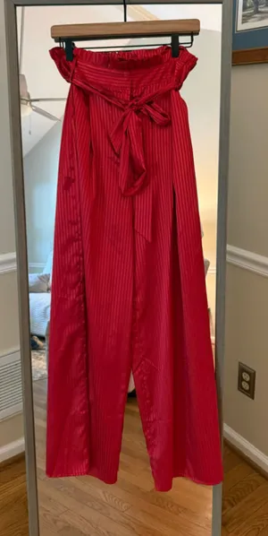 Women's Lulus Wide Leg Pants Red Size M thumbnail 1