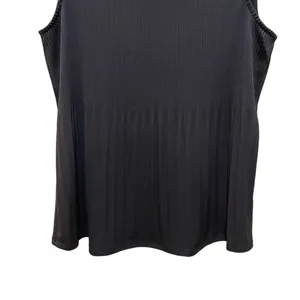 Adrianna Papell Ruffle Sleeveless Pleated Top Black Size Medium thumbnail 2