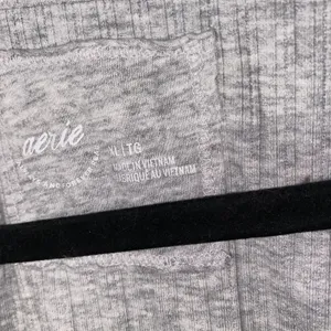 Aerie Heater Gray Long Sleeve Cross Front Ribbed Knit Bodysuit Women's Size XL thumbnail 5