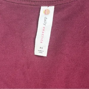 Anthropologie Daily‎ Practice Burgundy Slim Tank Mini Dress Square Neck Size XS thumbnail 5