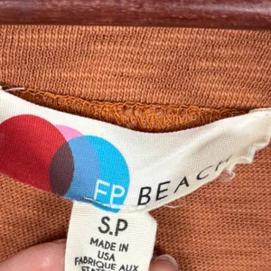 Free People FP Beach‎ Sun Shower Maxi Dress Womens Small Orange Copper Pockets thumbnail 6