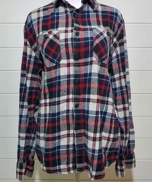 American Rag SOFT Red & Black Long Sleeve Button Up Women Size‎ L Flannel Shirt thumbnail 1