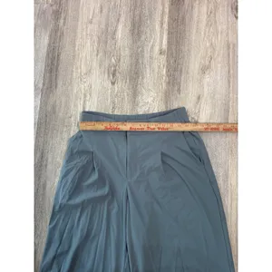 Athleta Womens Wide Leg Pleated Trousers Blue Gray Size 8 Stretch Travel Pants thumbnail 5