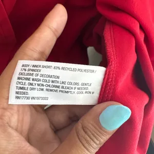 Wild Fable Red Active Dress Lace Trim Built-in Shorts Small VN1973322 thumbnail 5