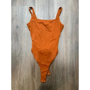 HeyNuts Women Burnt Orange Square Neck Thong‎ Bodysuit HN114 Small thumbnail 2