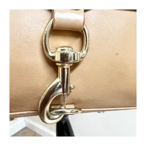 Rebecca Minkoff Crossbody Bag Womens Tan Leather Gold Chain Strap Shoulder Chic thumbnail 8
