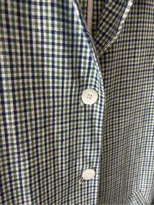 Zara Green Plaid Bow Cuff Coat Sz S Preppy Like New thumbnail 8
