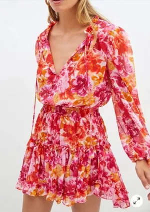 Anthropologie + MISA Los Angeles Clementine Ruffled Floral Dress NWT thumbnail 1