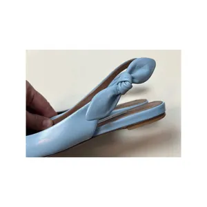 Tabitha Simmons Blue Slingback Bow Flats Sz. 36 (US 5.5) thumbnail 4