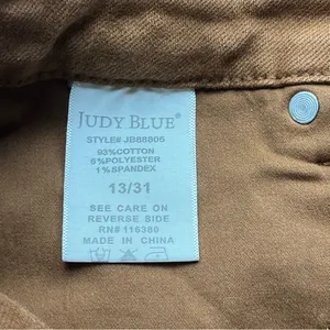 Judy Blue High Rise‎ Control Top Wide Leg Crop Jean Camel Brown Size 13 / 31 thumbnail 5