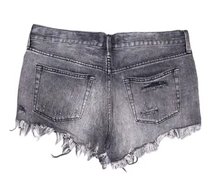 We The Free Black Wash Distressed Denim Cutoff Shorts Size 28 thumbnail 2