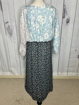 Piper & Scoot Maxi Dress Multi Pattern Boho Cottagecore Sz Large thumbnail 9