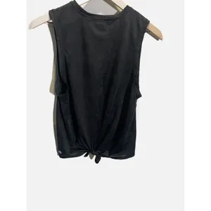 X by Gottex Tank Top Womens Medium Black Camo Mesh Tie Back Activewear Gym Yoga‎ thumbnail 5