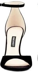 Nine West NWT Gavyn classic suede block heel, open toe statement sandal. 7.5 thumbnail 1