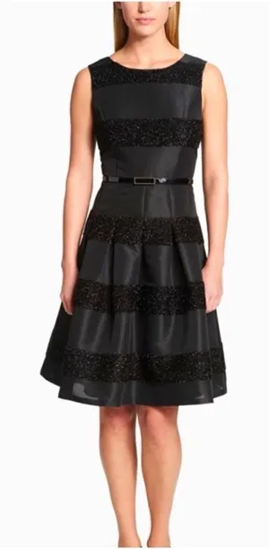 Tommy Hilfiger‎ Metallic Stripe Fit & Flare Dress C26 thumbnail 1