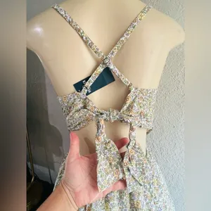 Hollister women’s bohemian sexy maxi floral print dress size Med NWT thumbnail 12