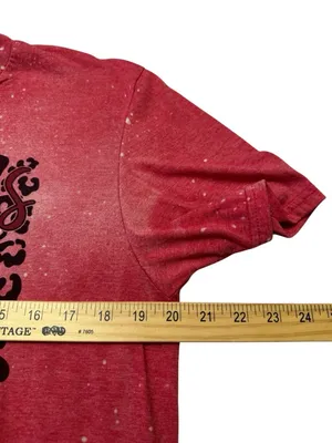 Red Animal Print Baseball Tee Size L thumbnail 5