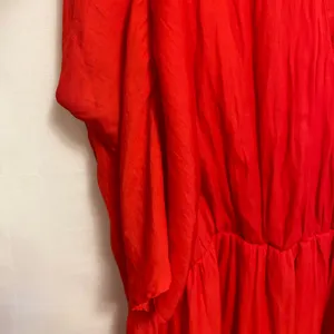 Zara Basic Red 3/4 Sleeve Faux Wrap Lined Mini‎ Dress Size Medium thumbnail 4