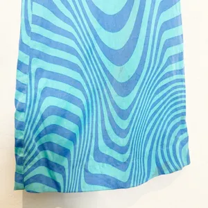 Zara Pants Size XS Blue Satin High Rise Side Tie Flare Leg Trouser 90s Blokette‎ thumbnail 7