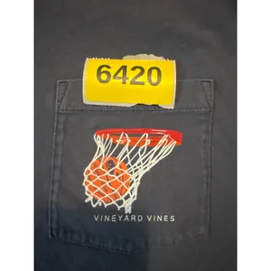 Vineyard Vines Mens XL Navy Blue Basketball Graphic Long Sleeve Pocket T-Shirt thumbnail 5