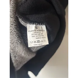 Siyu Espana Black Merino Wool Top with Taupe Polka Dots Size Small thumbnail 4
