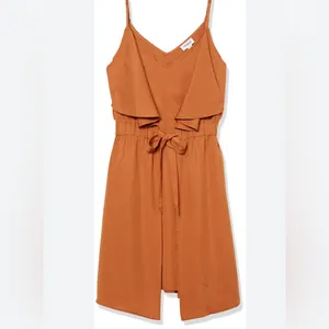 Terea Elise layered spaghetti strap mini dress Rust/terracotta Size XL thumbnail 2
