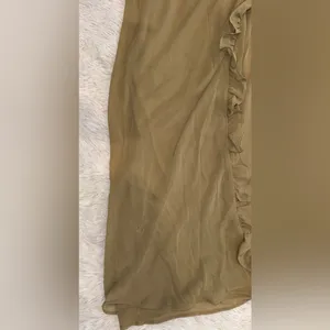 NWOT HOUSE OF CB 'Pixie' Olive Ruffle Maxi Dress sz XL thumbnail 7