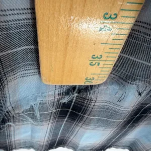 Democracy Plaid Flannel Dress Womens S Blue Distressed Hem Coastal Cowgirl Boho thumbnail 16