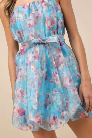 Lulus Bountiful Poise Floral Organza Bubble-Hem Mini Dress thumbnail 2