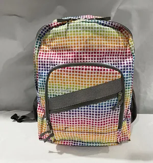 L.L.Bean Deluxe Backpack Book Pack Multicolor Polka-Dots Adjustable Straps thumbnail 1
