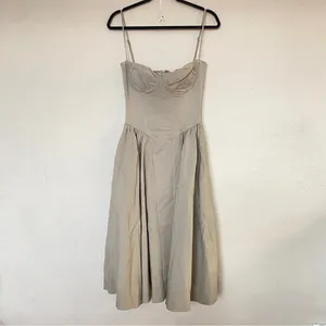 HOUSE OF CB XS D-DD 'Samaria' Taupe Corset Sun Dress‎ NWOT Size XS thumbnail 3