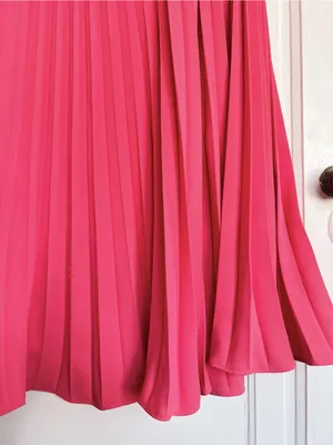 Boden • Kristen Pleated Skirt in Strawberry Shortcake Pink midi coral accordion thumbnail 12