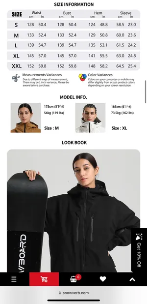 Snowverb brand NWT coffee ski/oversized board jacket Multiple Size XL thumbnail 6