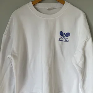 Wilo The Label 'Melbourne Tennis Club' Crewneck Sweatshirt White Blue Size Med. thumbnail 5