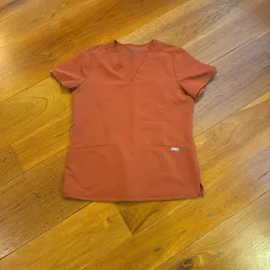 Figs Catrina One Pocket Scrub‎ top burnt orange thumbnail 2