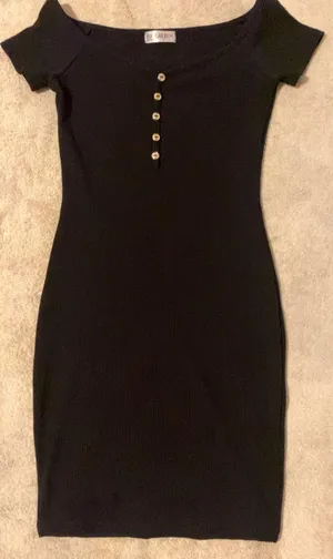 Black Off The Shoulder Dress Size M thumbnail 3