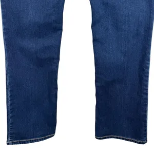 Wrangler SZ 9/10 Bootcut Jeans Mid-Rise Stretch Zip-Fly Whiskered Dark Wash Blue thumbnail 6