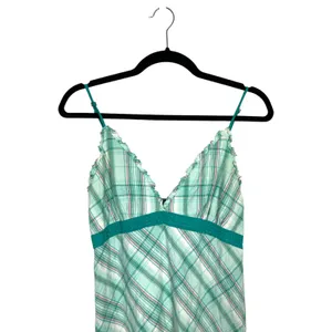 Billabong Vintage 90s Babydoll Plaid Ruffle Hem Midi Dress Size Large thumbnail 4