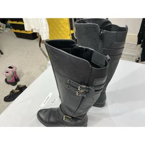 Womans Naturilizer Jessie Riding Boots 6 M Black Strappy Full Zip thumbnail 3