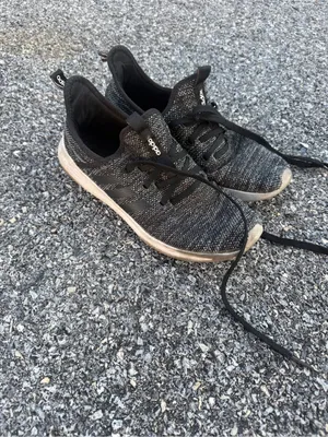 Adidas Cloudfoam Black Knit Running Shoes Women’s Size 8 thumbnail 2